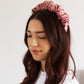 Dusky Rose Satin Scrunchie Headband