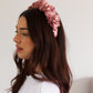 Dusky Rose Satin Scrunchie Headband
