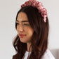Dusky Rose Satin Scrunchie Headband
