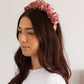 Dusky Rose Satin Scrunchie Headband