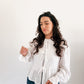Tie Front Ruffle Top