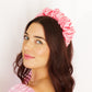 Bright Pink Satin Scrunchie Headband