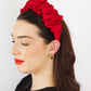 Oxblood Satin Scrunchie Headband