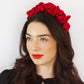 Oxblood Satin Scrunchie Headband