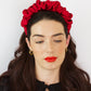Oxblood Satin Scrunchie Headband