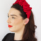 Oxblood Satin Scrunchie Headband