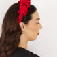 Oxblood Satin Scrunchie Headband