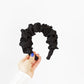 Black Satin Scrunchie Headband