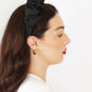Black Satin Scrunchie Headband
