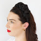 Black Satin Scrunchie Headband