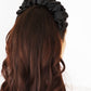 Black Satin Scrunchie Headband