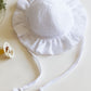 White Frill Sun Hat