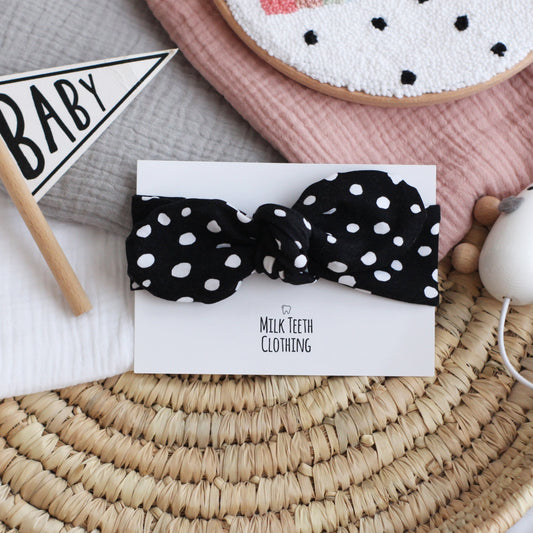 Black Dalmatian Headband