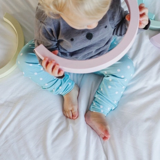 SALE - Aqua Polka Dot Baby & Toddler Leggings