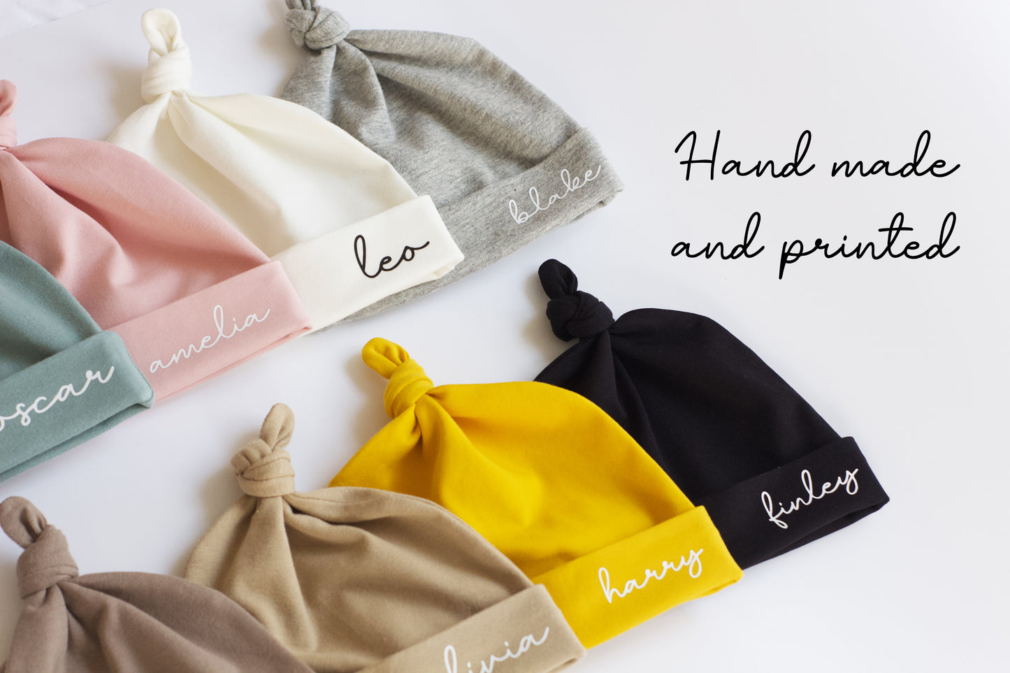 Personalised Jersey Baby Knot Hat